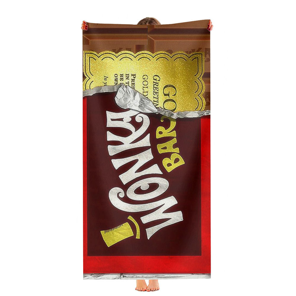 Wonka Bar Golden Ticket Ultra-Soft Luxury Bathroom Towels