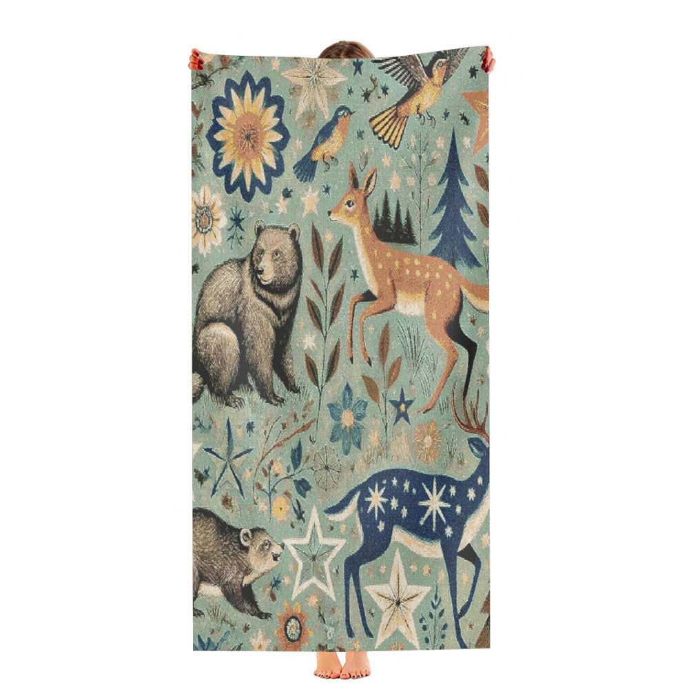 Woodland Whimsy Bear & Doe Ultra-Soft Luxury Bathroom Towels
