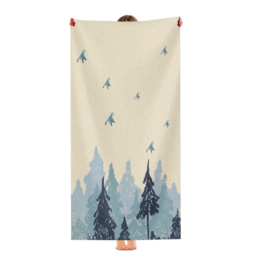 Woodland Whimsy Bluebird Ultra-Soft Luxury Bathroom Towels