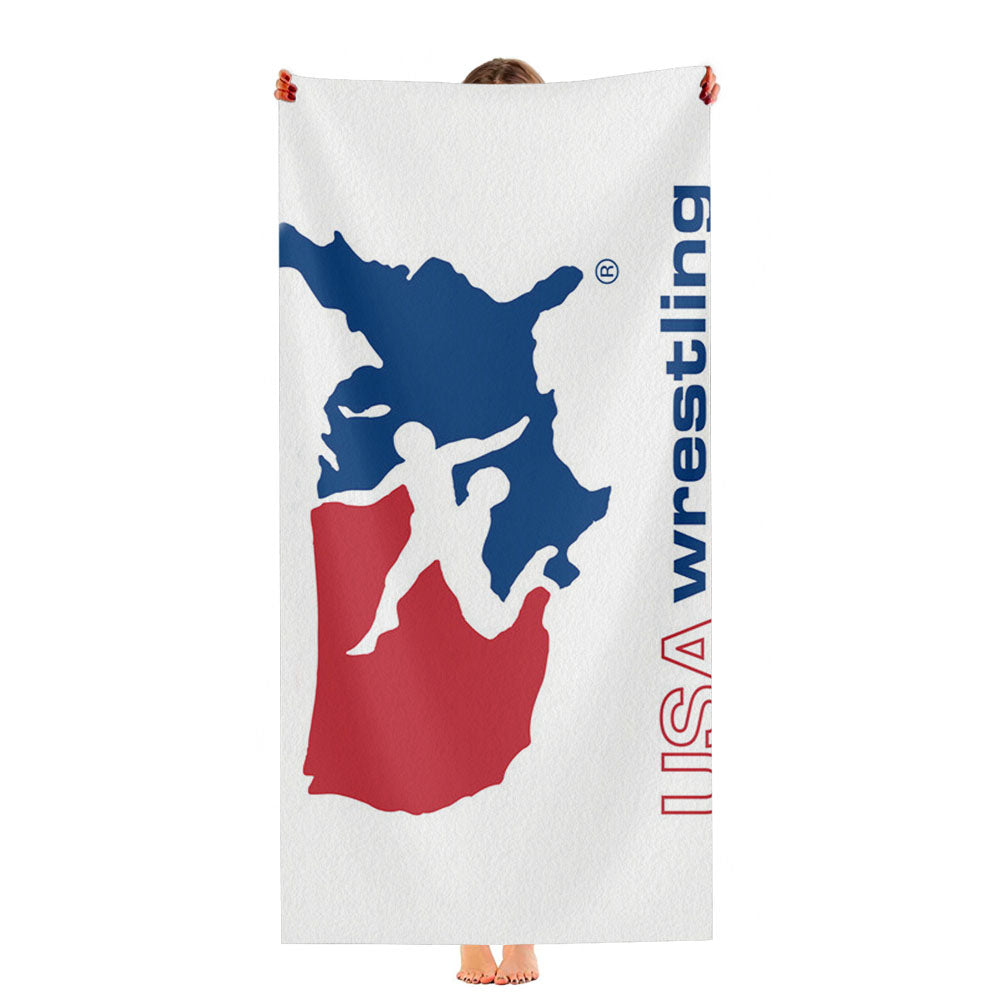 Wrestling Pattern Hard Uasw Logo Ultra-Soft Luxury Bathroom Towels