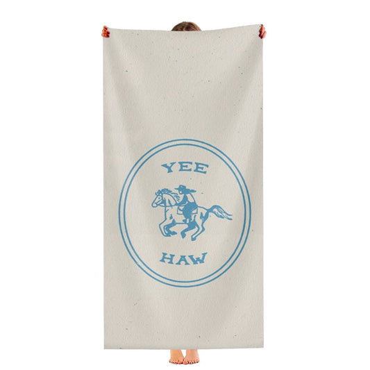Yee Haw In Blue Ultra-Soft Luxury Bathroom Towels
