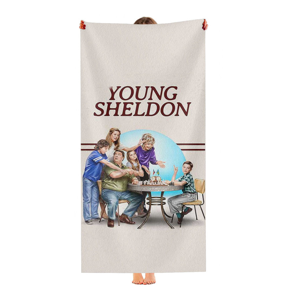 Young Sheldon Characters Ultra-Soft Luxury Bathroom Towels