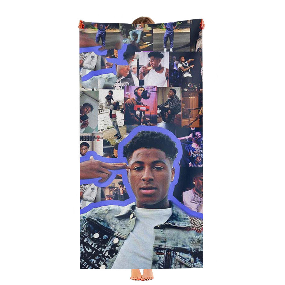 Youngboy Nba Collage 3 Ultra-Soft Luxury Bathroom Towels