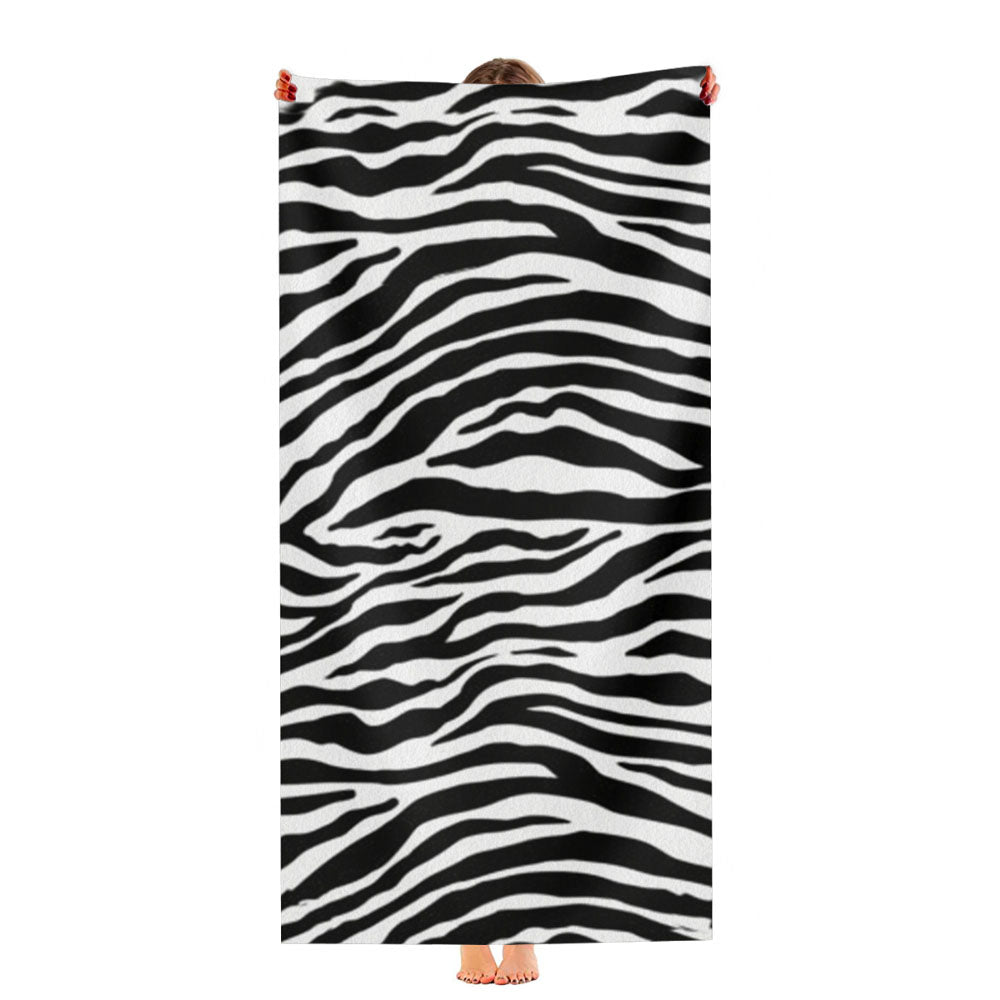 Zebra Skin Pattern Ultra-Soft Luxury Bathroom Towels