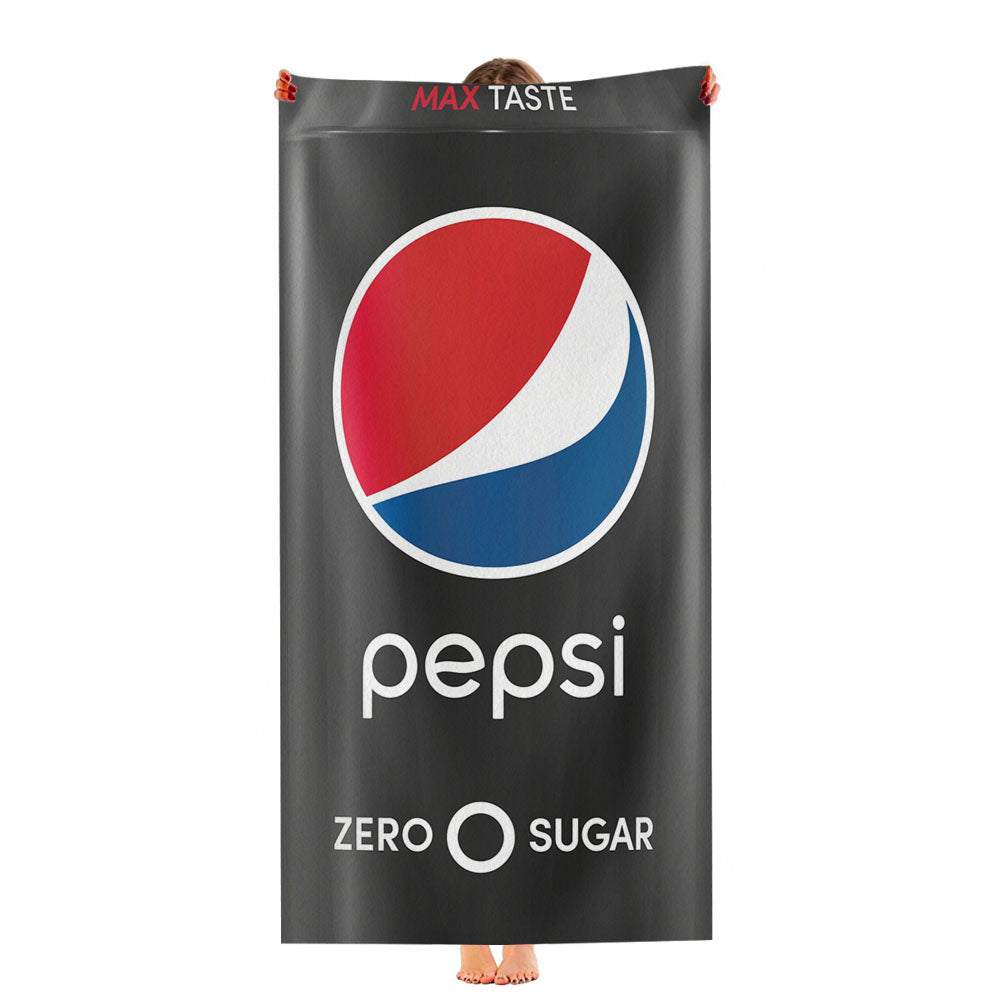 Zero Sugar Pepsi Max Taste Black Cans Ultra-Soft Luxury Bathroom Towels