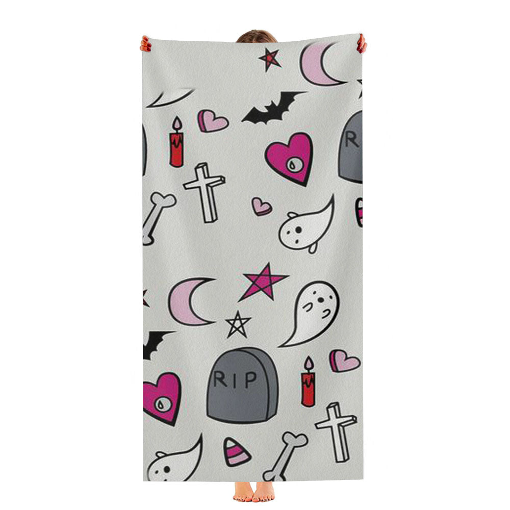 A Creepy Cute Halloween Ultra-Soft Luxury Bathroom Towels