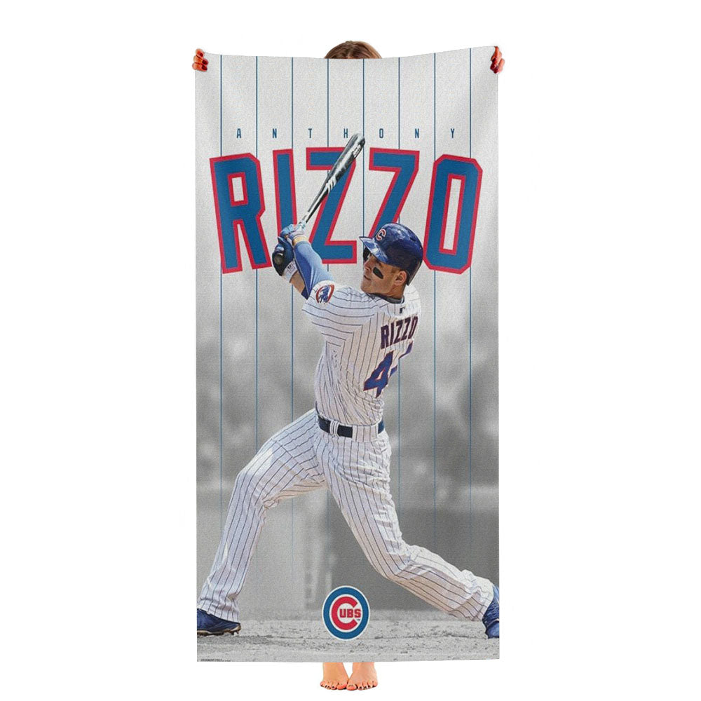 Anthony Rizzo Chicago Cubs Baseball Ultra-Soft Luxury Bathroom Towels