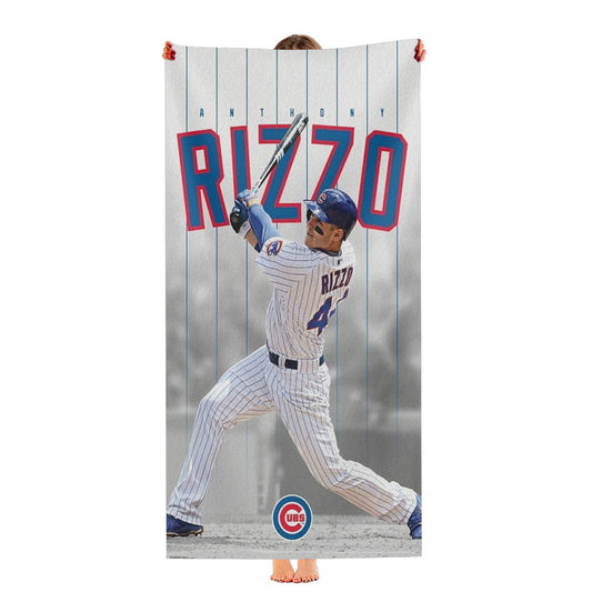 Anthony Rizzo Chicago Cubs Baseball Ultra-Soft Luxury Bathroom Towels
