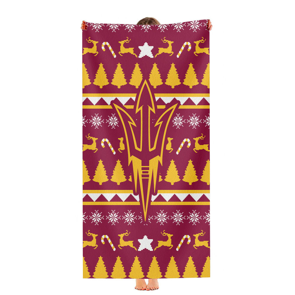 Arizona State University Christmas Sweater Ultra-Soft Luxury Bathroom Towels