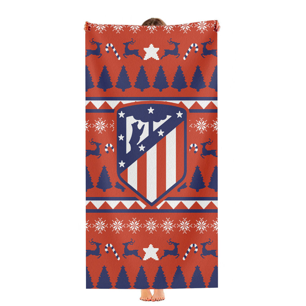 Atletico Madrid Christmas Sweater Ultra-Soft Luxury Bathroom Towels