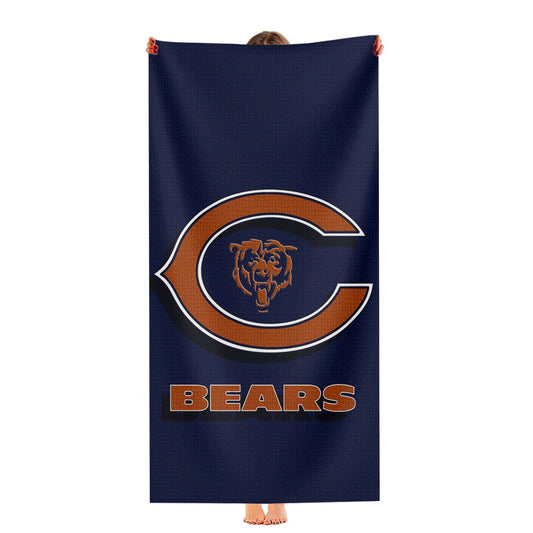 Blue Chicago Bears Nfl Logo Ultra-Soft Luxury Bathroom Towels