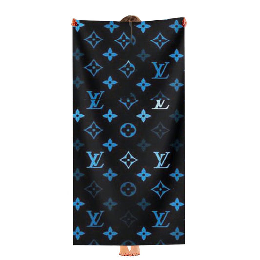 Blue Louis Vuitton Ultra-Soft Luxury Bathroom Towels