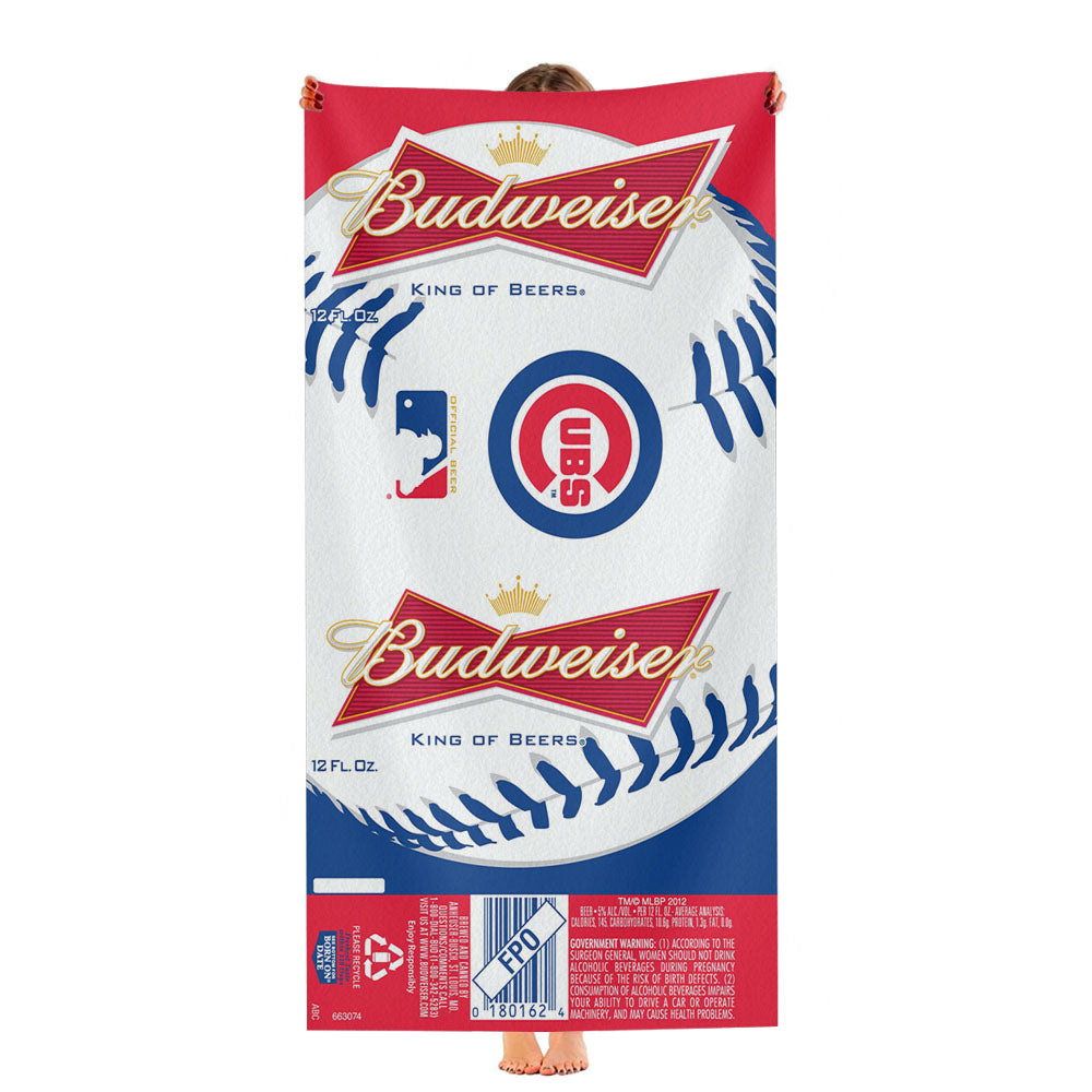 Budweiser Mlb Chicago Cubs Ultra-Soft Luxury Bathroom Towels