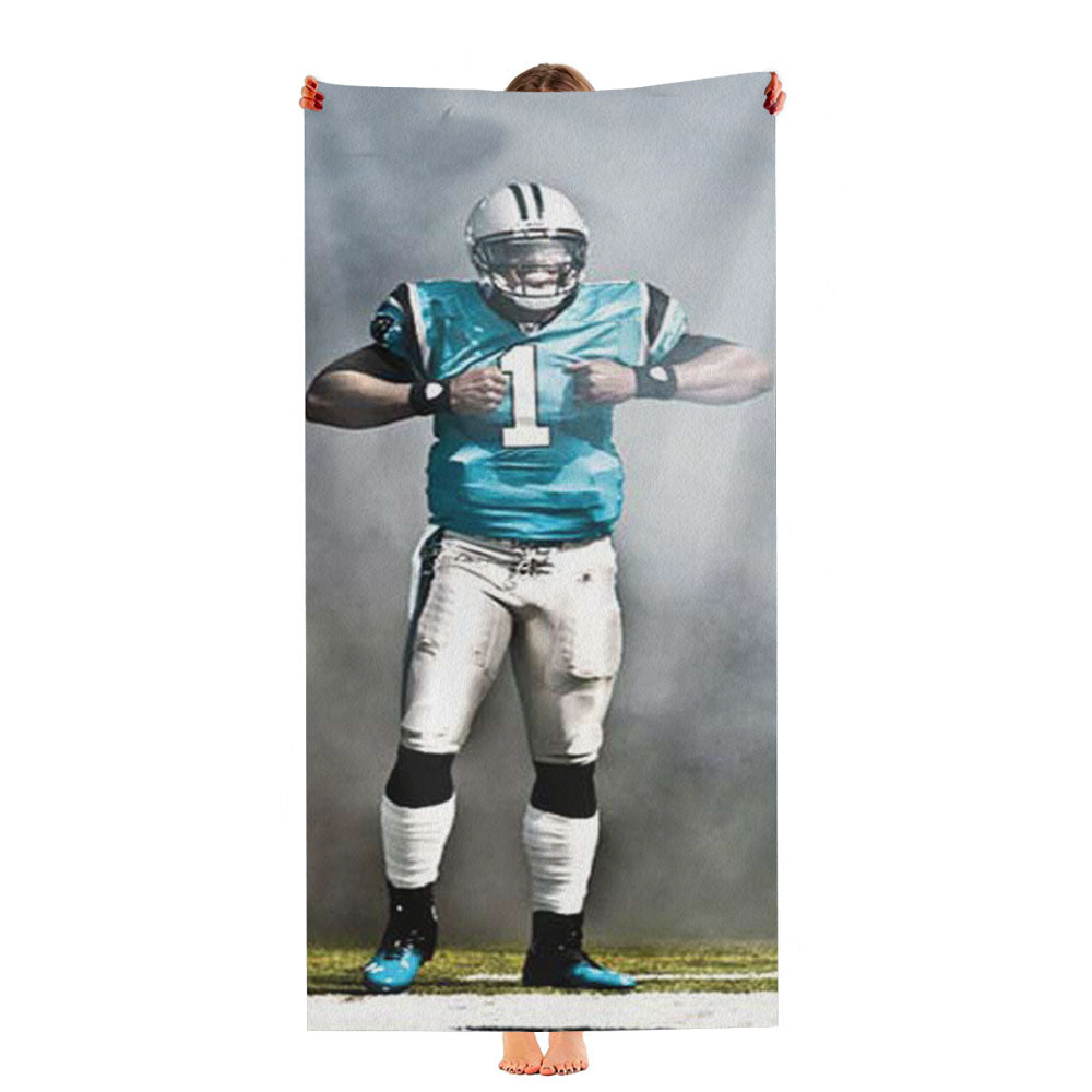 Cam Newton Smoke Ripping Open Ultra-Soft Luxury Bathroom Towels