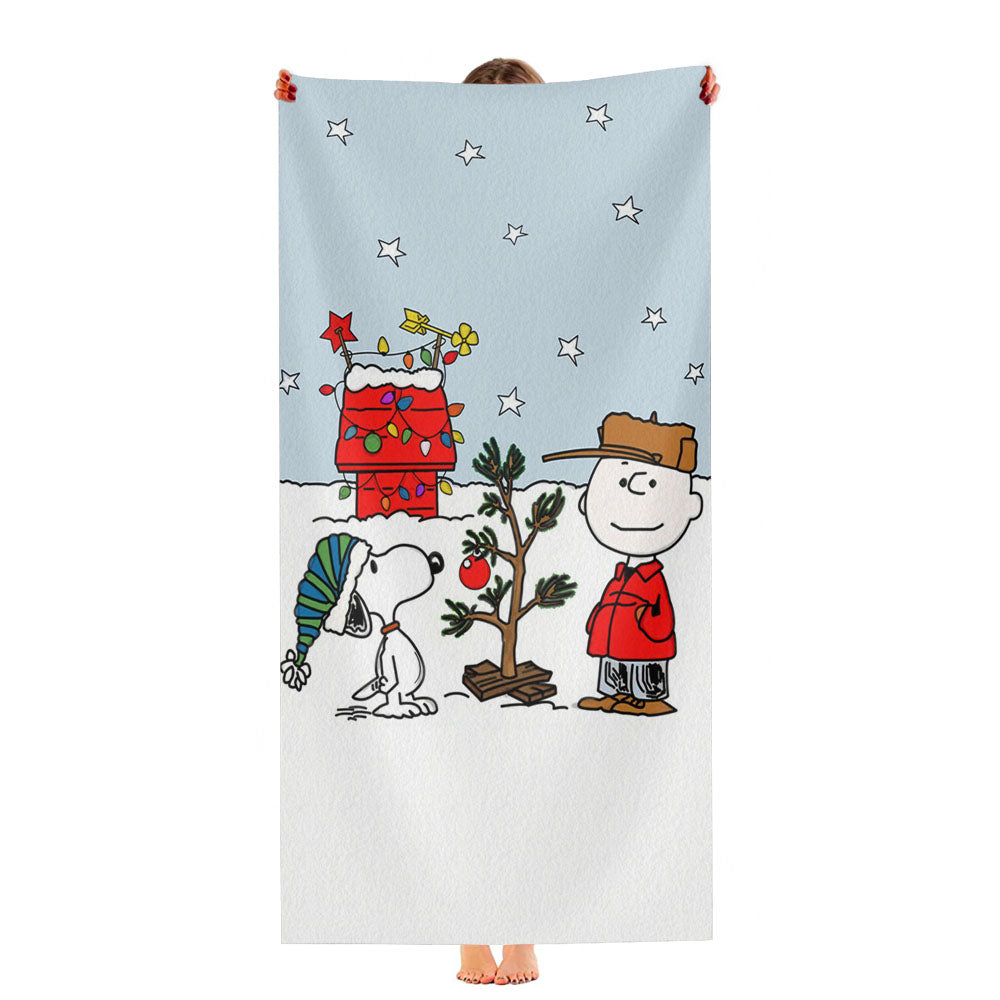 Charlie Brown Christmast Ultra-Soft Luxury Bathroom Towels
