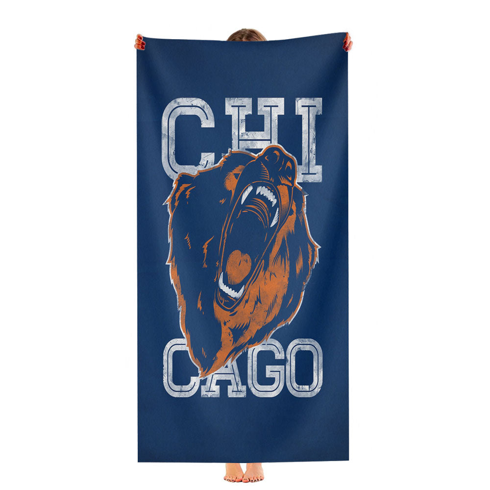 Chicago Angry Bears Nfl Ultra-Soft Luxury Bathroom Towels