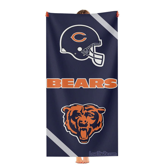 Chicago Bears Nfl 2 Ultra-Soft Luxury Bathroom Towels