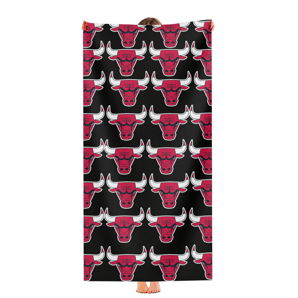 Chicago Bulls Basket Basket Ball Club Ultra-Soft Luxury Bathroom Towels