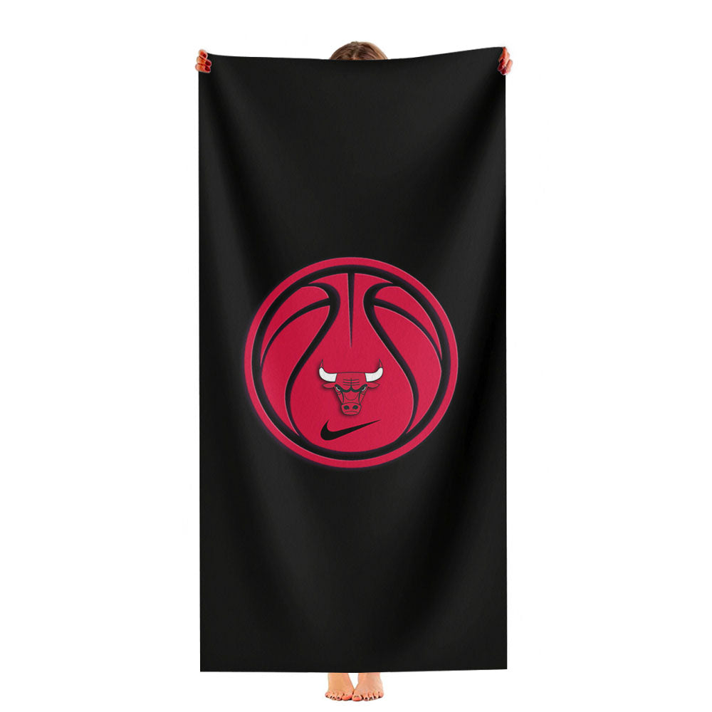 Chicago Bulls Basketball Symbols Ultra-Soft Luxury Bathroom Towels