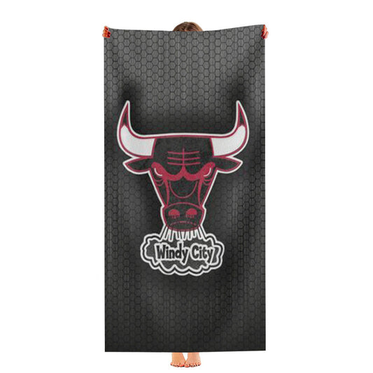 Chicago Bulls Logo Red Bla Ultra-Soft Luxury Bathroom Towels