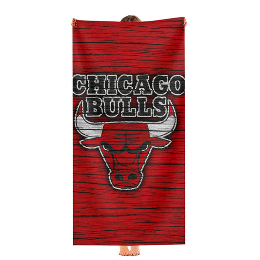 Chicago Bulls Logo Red Black Ultra-Soft Luxury Bathroom Towels