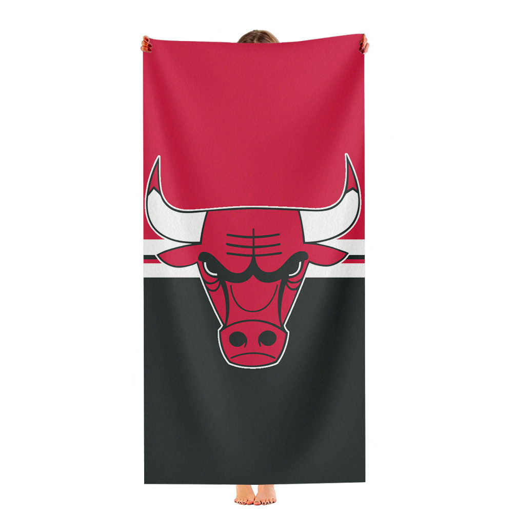 Chicago Bulls Logo See Red Ultra-Soft Luxury Bathroom Towels