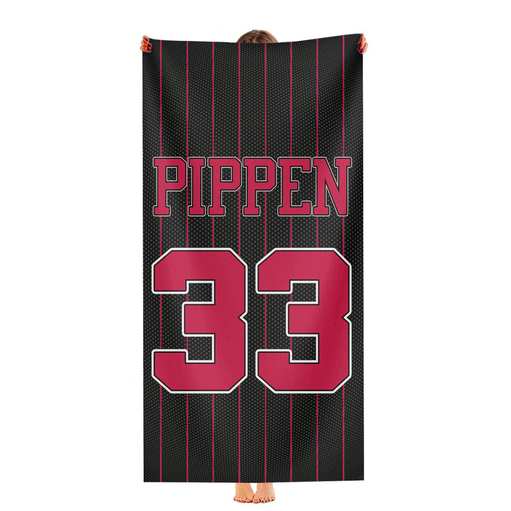 Chicago Bulls See Red Team Ultra-Soft Luxury Bathroom Towels