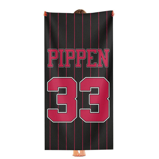 Chicago Bulls See Red Team Ultra-Soft Luxury Bathroom Towels
