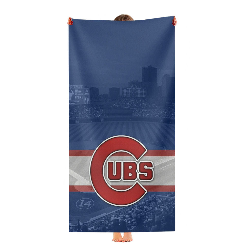 Chicago Cubs Baseba Ultra-Soft Luxury Bathroom Towels
