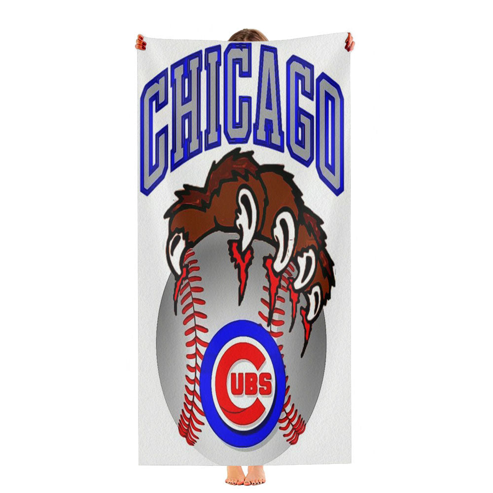 Chicago Cubs Baseball Club Ultra-Soft Luxury Bathroom Towels