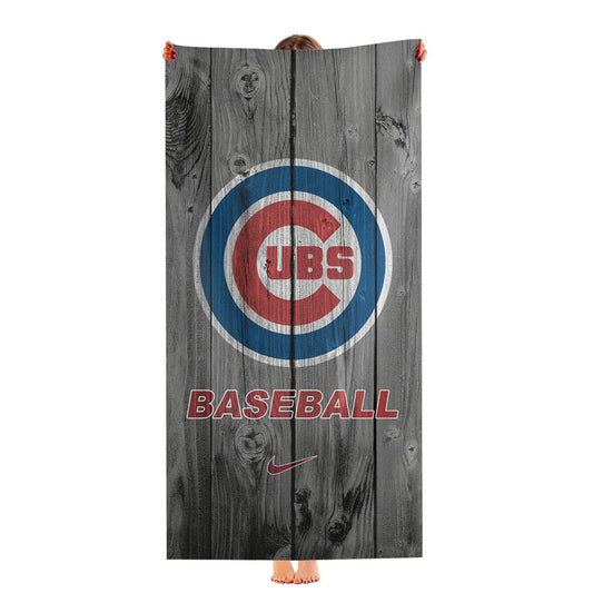 Chicago Cubs Baseball Polka Dot Ultra-Soft Luxury Bathroom Towels