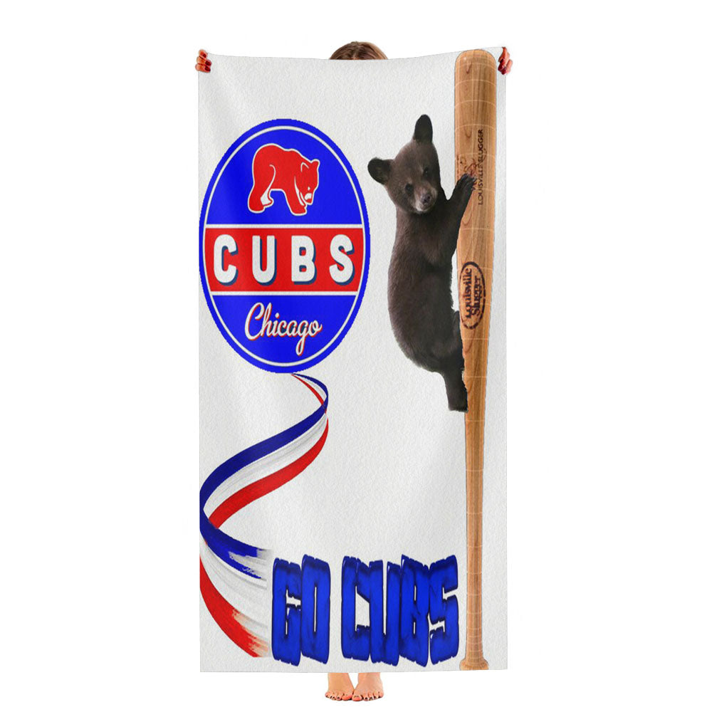 Chicago Cubs Bear Ba Ultra-Soft Luxury Bathroom Towels