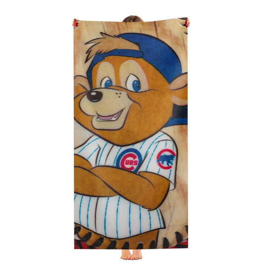Chicago Cubs Bear Fire Ultra-Soft Luxury Bathroom Towels