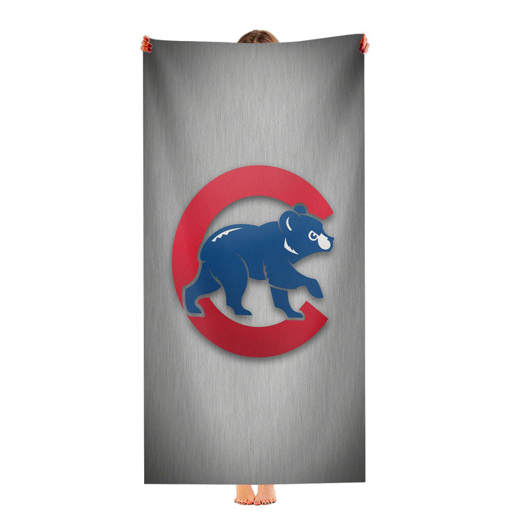 Chicago Cubs Bear Metalic Ultra-Soft Luxury Bathroom Towels