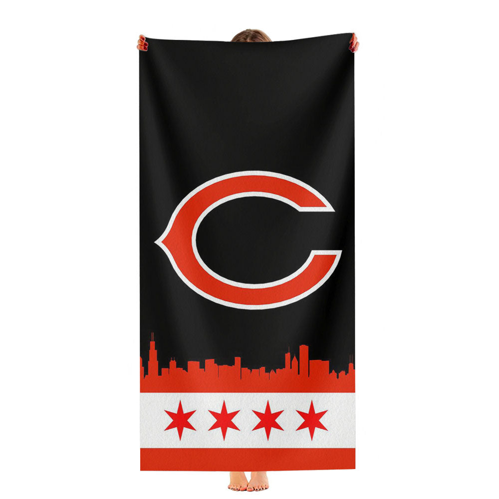 Chicago Cubs Blu Ultra-Soft Luxury Bathroom Towels