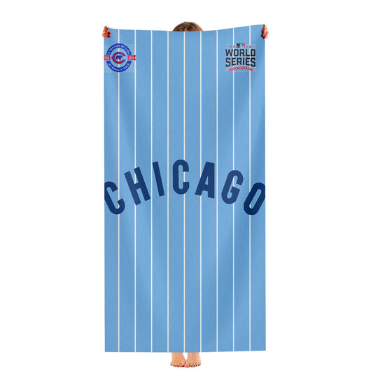 Chicago Cubs Blue Sport Ultra-Soft Luxury Bathroom Towels