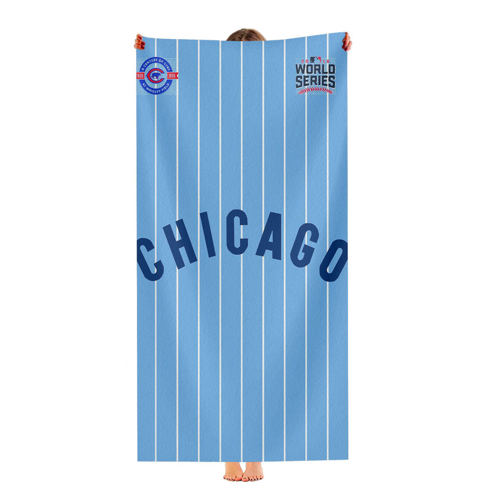 Chicago Cubs Blues Ultra-Soft Luxury Bathroom Towels
