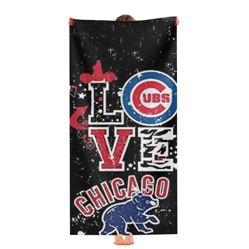 Chicago Cubs Loveable Winner Ultra-Soft Luxury Bathroom Towels