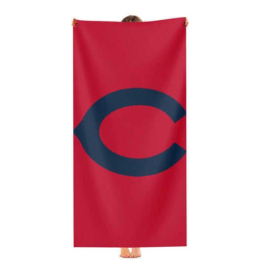 Chicago Cubs On White Ultra-Soft Luxury Bathroom Towels