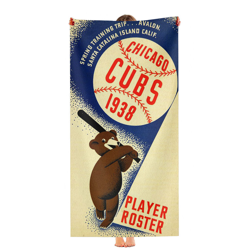 Chicago Cubs Punisher Bear Ultra-Soft Luxury Bathroom Towels