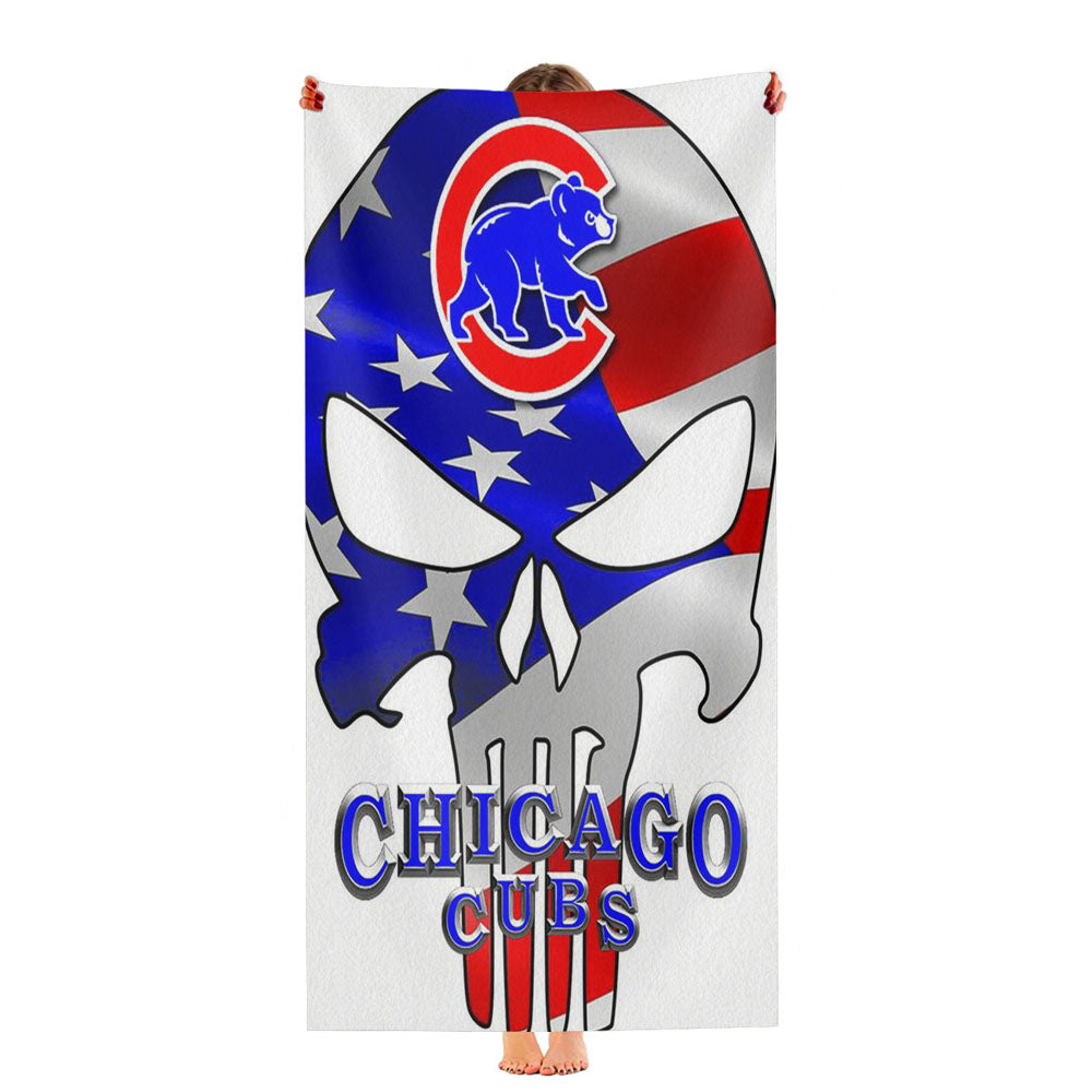 Chicago Cubs Red And Blue Ultra-Soft Luxury Bathroom Towels