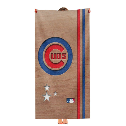 Chicago Cubs Street Stripe Ultra-Soft Luxury Bathroom Towels