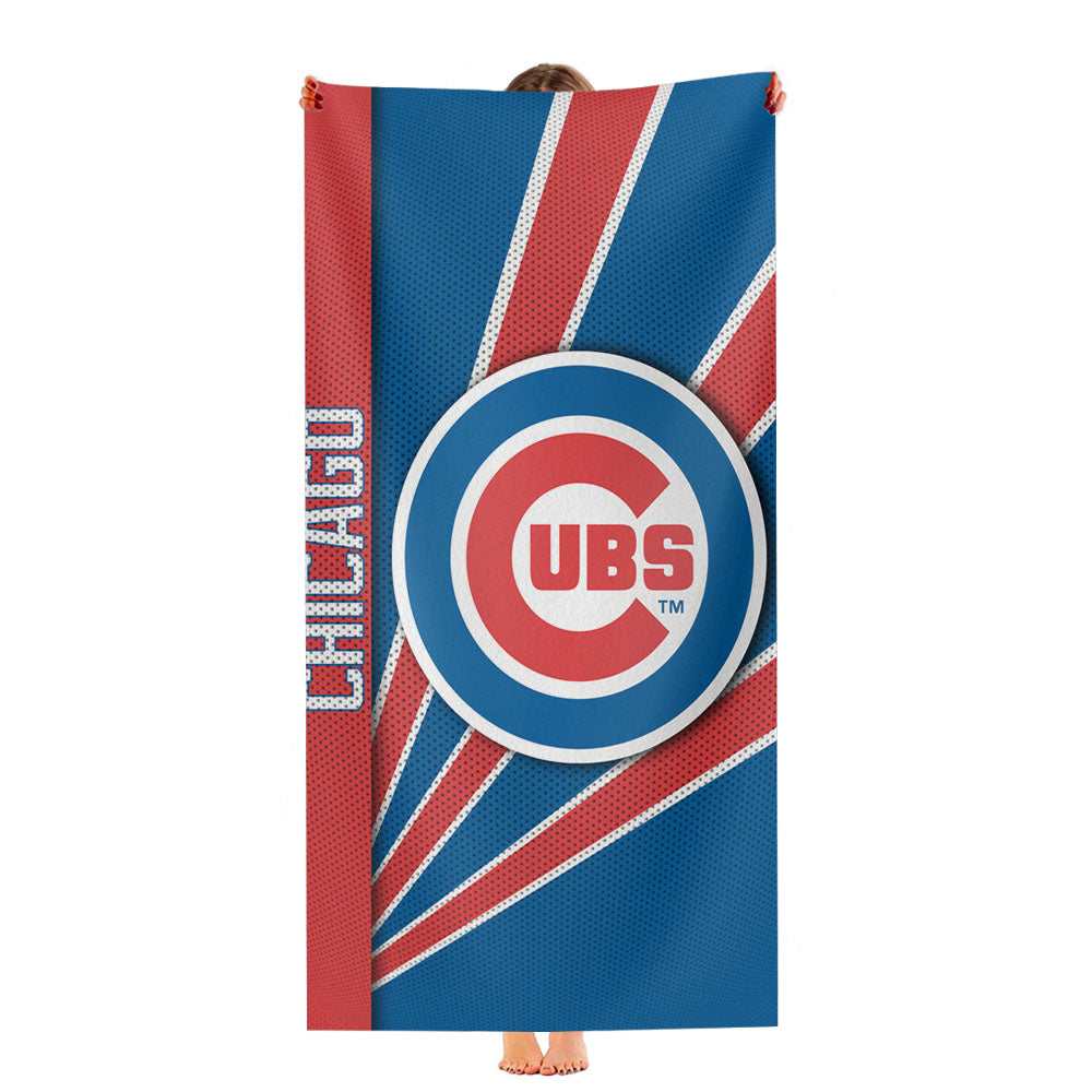 Chicago Cubs Stripers Ultra-Soft Luxury Bathroom Towels