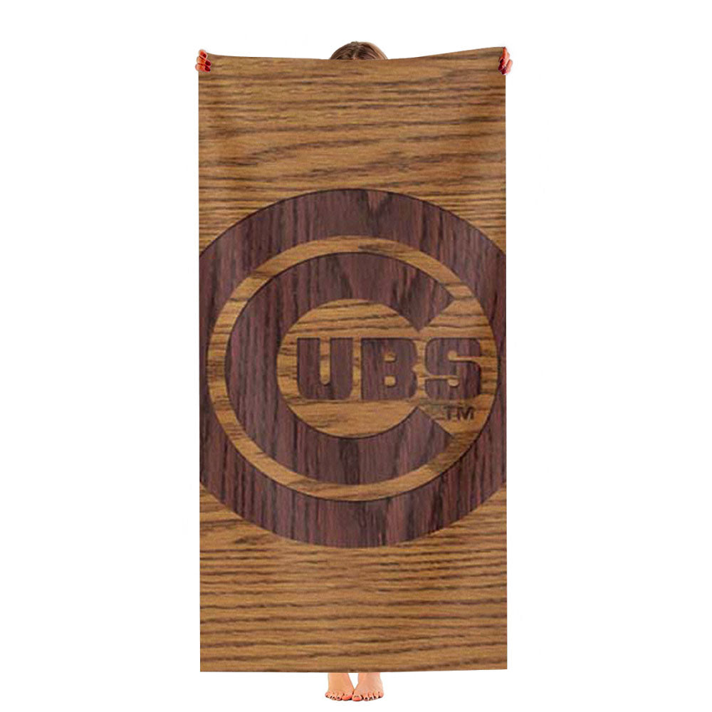 Chicago Cubs Wooden Star Ultra-Soft Luxury Bathroom Towels