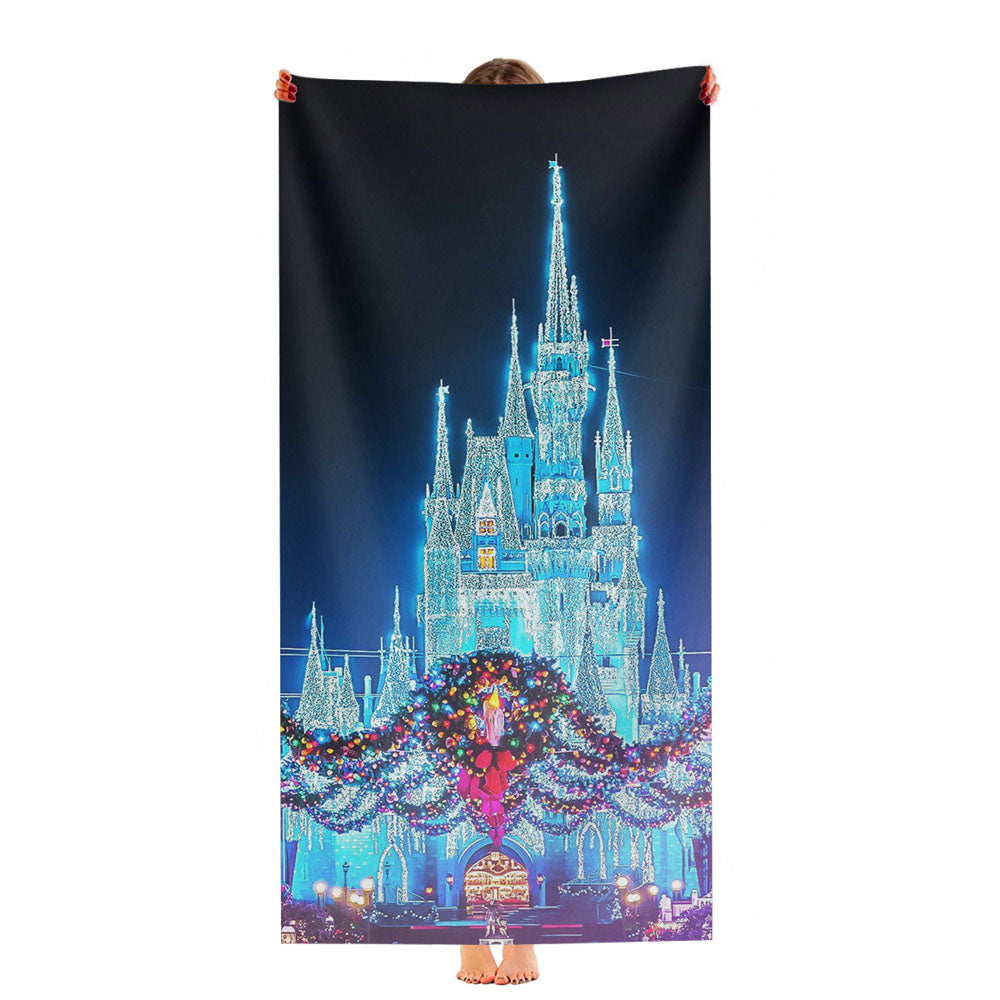 Christmas Disney Castle Ultra-Soft Luxury Bathroom Towels