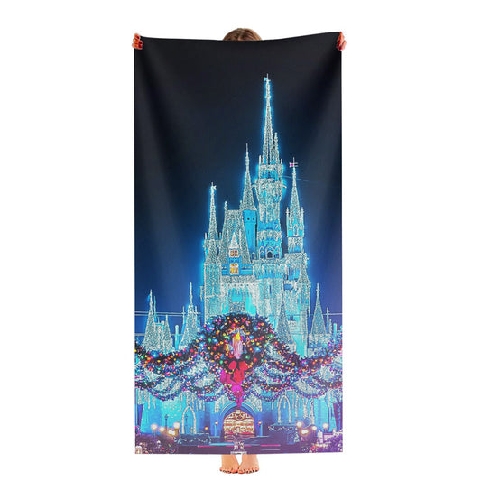 Christmas Disney Castle Ultra-Soft Luxury Bathroom Towels