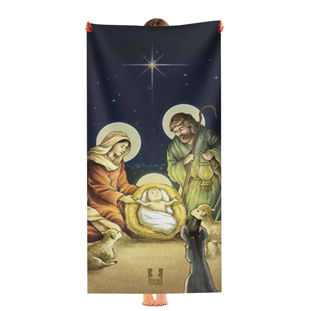 Christmas Nativity Ultra-Soft Luxury Bathroom Towels
