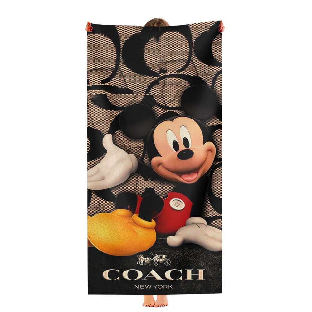 Coach Mickey Mouse Cartoon Ultra-Soft Luxury Bathroom Towels