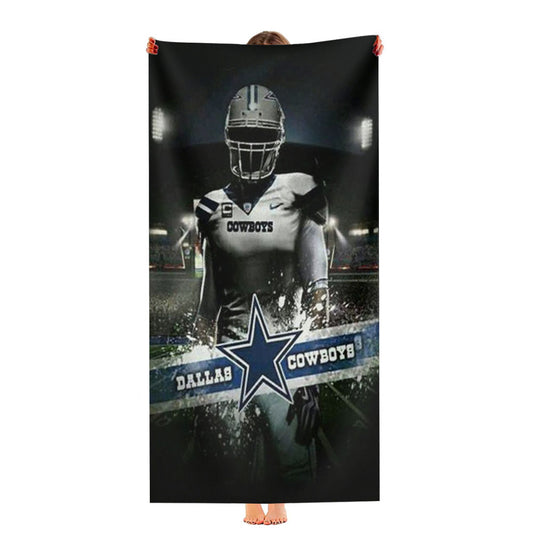 Dallas Cowboys Star Nfl Logo Dark Wood Wallpaper Ultra-Soft Luxury Bathroom Towels