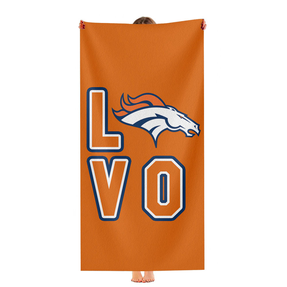 Denver Broncos Christmas Sweater Ultra-Soft Luxury Bathroom Towels